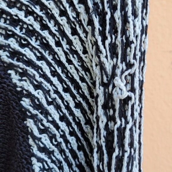 Helmut Lang Asymmetrical Black and White Crochet Sweater Women's Size XS - Picture 8 of 12